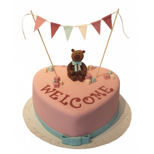 Babyshower kage til en lille ny baby p vej