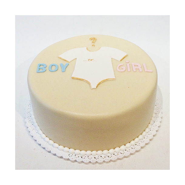 Babyshower kage - gender reveal cake 'Boy or Girl'